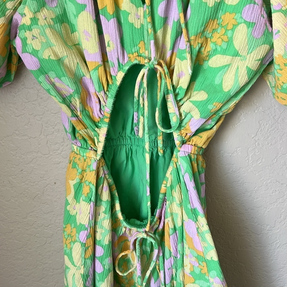 SABO Milo green floral cut out mini dress - Picture 6 of 13